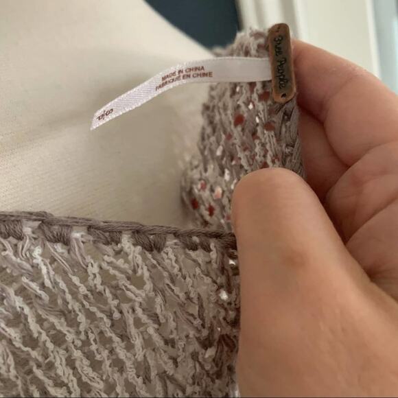 Free People- Haiku Deep side slit slouchy Sweater. S - Picture 10 of 13